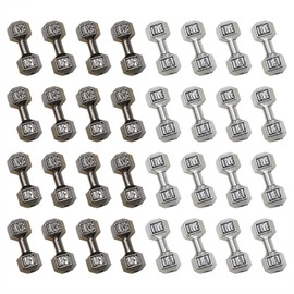 Honbay 50PCS Alloy Dumbbell Charms Pendant Mini Fitness Equipment Connector Spacer Beads for Earring Necklace Bracelet Keychain Jewelry Craft Making (2 Color)