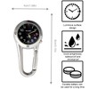Klox White Silver Clip on Carabiner FOB Watch with Black