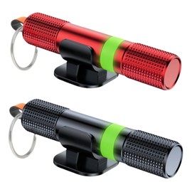 Car Window Breaker and Seatbelt Cutter Keychain,2 in 1 Safe Hammer Glass Break Underwater,Safety Automotive Emergency Escape Tool (2, redblack)