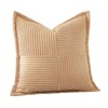 OTOSTAR Striped Corduroy Throw Pillow Covers with Splicing Super Soft