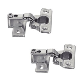 Gedotec Furniture Hinge without Closing Automatic Carvan Hinge from 14 mm Door Thickness Short Arm Hinge 95° Pot Hinge Nickel-Plated Steel Pot Hinge Corner Stop Pack of 2 - Cabinet Hinge for Furniture
