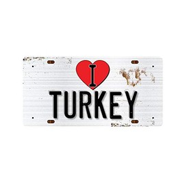 McMug - I Love Turkey - Metal Sign, Decorative Sign, 200mm x 100mm