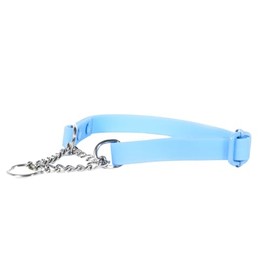 Fleuff Waterproof Martingale Dog Collar (Sky Blue, Medium)