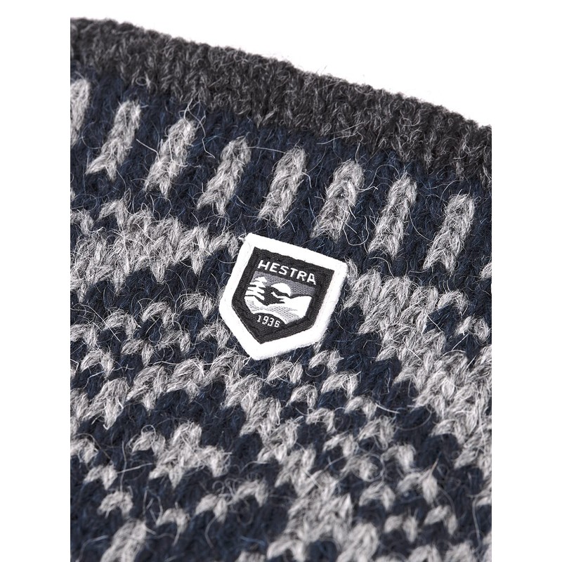 Hestra Nordic Wool Mitts, Navy/Grey, 7