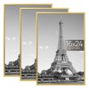 upsimples 16x24 Picture Frame Gold 3 Pack, Scratch-Proof Poster Frames