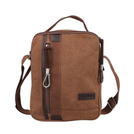 Men Canvas Cross Body Bag Messenger Bag Satchel Unisex Large Capacity Shoulder Bag Rucksack Casual Travel Bag Daypack for Work School Daily Outdoor Sports