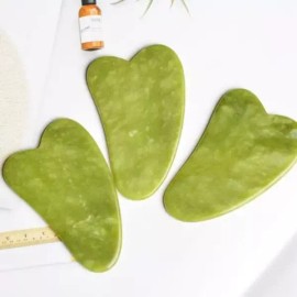 Sangpum Sangse Seolmyeong 괄사 마사지 페이스 바디 종아리 천연옥 경락 셀프 Gua Sha Massage Face Body Calf Natural Jade Meridian Self [Gua Sha (1209-4)]