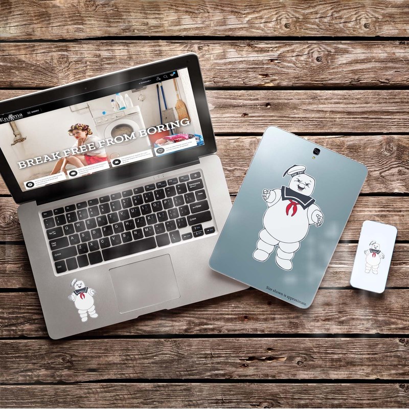 Stay Puft White Vinyl Nontransparent Decal Sticker 20"