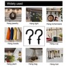 IDEALSV Small Black Ceiling Hooks 1/2'' Screw-in Light Hooks DIY