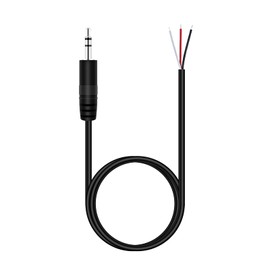 Fancasee 3FT 3.5mm 1/8" to Speaker Wire TRS Stereo Male Jack to Bare Wire Pigtail 3.5mm Plug Connector Adapter Repair Audio Cable for Speaker Headphone Headset Earphone