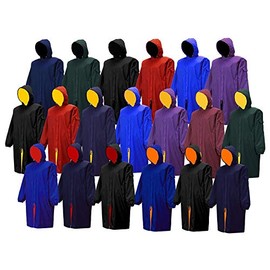 Adoretex Unisex Swim Parka Water Resistant Warm Coat Water Sports Swim Parka for Adults & Kids-PK005-Royal/Black-AM