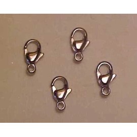 9mm LOBSTER CLASPS for 1:9 Traditional Model Horse Tack - SILVER-TONED Set-of-4