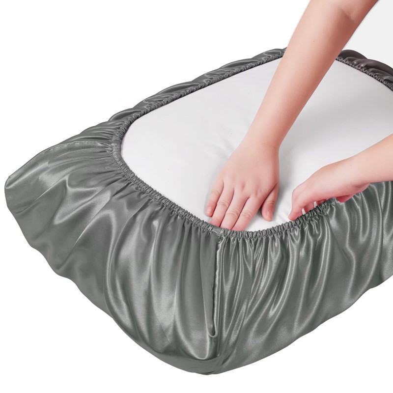 Manyshofu Satin Pillowcases for Hair Protection - 1Pcs Grey Pillow