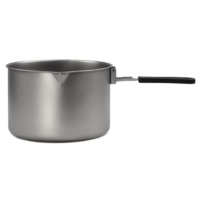 [通拓商品]2000ml / 2800ml Camping Titanium Pot with Foldable Handle Outdoor