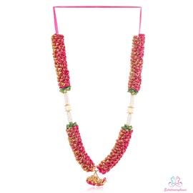 estationeryhouse Artificial Indian mala/garland/haar jaimala milni mala shaadi indian wedding pooja gods idol mala ashtami,Mala 1 pc