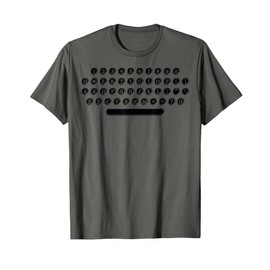 Funny Retro Typewriter Keyboard Gift Cute Typist Men Women T-Shirt