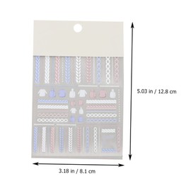 TOVINANNA 12 Sets Christmas Themed Nail Art Stickers DIY Nail Decals with Snowflake Sweater Patterns for Festive Manicure Decoration for Crafting