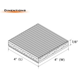 Air Jade Rubber Anti-Vibration Pads, 4 Pack 4" x 4" x 7/8" Heavy Duty EVA Vibration Isolation Pads Mats for HVAC, Washers, Compressors, Treadmills, Air Conditioner