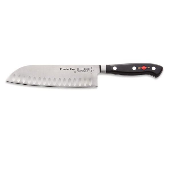 Thick 81442182 K Santoku Knife with Scallop-Grooved Blade 18 CM Premier Plus