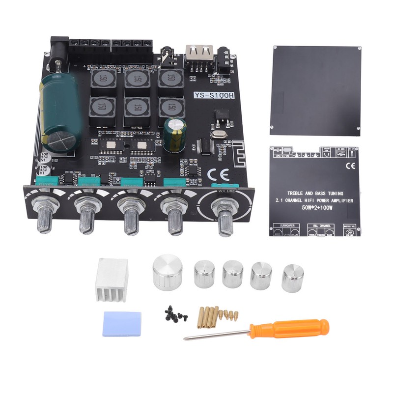 2.1 Channel Power Amplifier Board Bluetooth Stereo Audio Amplifier Module