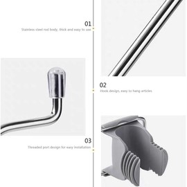 1pc Stainless Steel Clip On Faucet Storage Rack,Faucet Towel Bar Kitchen Drying Rag Hanger Dishcloth Shelf Brush Sponge Holder Hook,Sink Kitchen Tool,Organizer Dish Racks and Holders,Silver