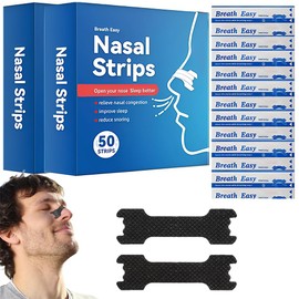 100 PCS Tiras Nasales Antironquidos para Dormir para Hombres - Bandas Nasales, Alivio Instantáneo de Congestión Nasal y Ronquidos, Hipoalergénicas para Piel Sensible, para Mujeres y Hombres