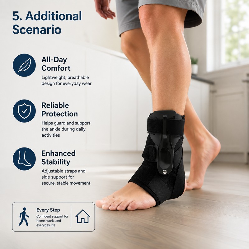 Adjustable Stirrup Ankle Brace for Daily Support – Rigid Stabilizer
