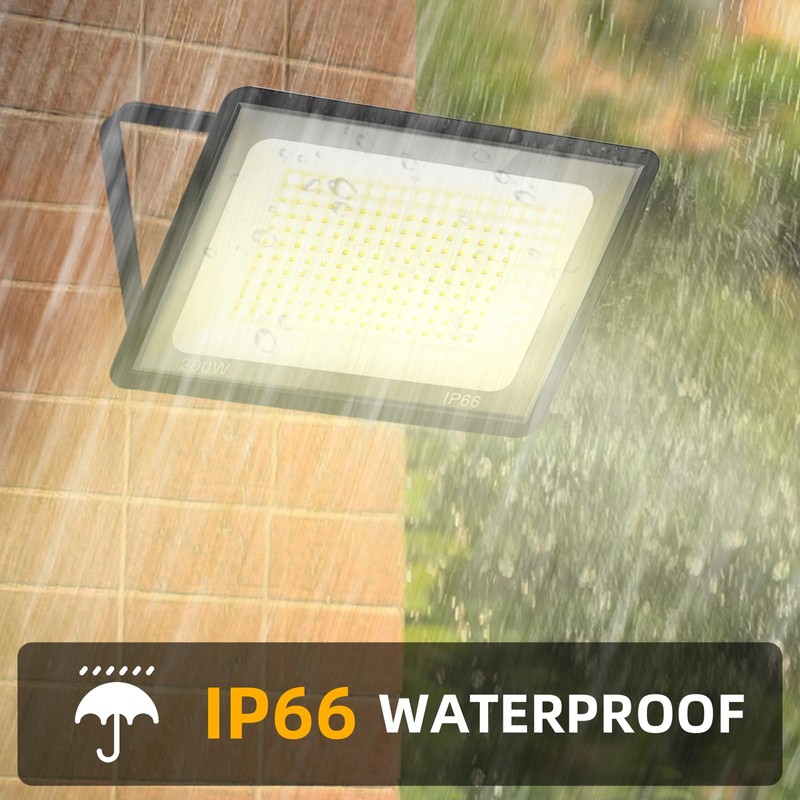 Gopretty 200W LED Flood Lights 2 Pack, 3000K Warm White