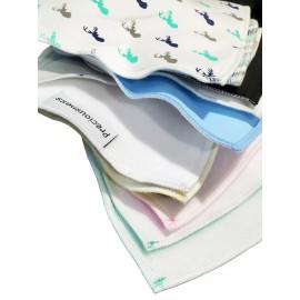 Preciousness™ Organic Cotton Fleece Bandana Drool Bibs Burp Cloths 12 Pack