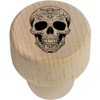 19mm 'Decorated Skull' Wooden Bottle Stopper/Cork (BS00027699)