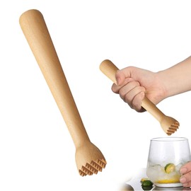 Fermentation Tamper, Hand Masher, Fermenting, Fermenting Masher Kitchen, Kimchi, Fermenting Set, for Kimchi, Sauerkraut and for Fermenting Proofing, Effortless Application - Beech Wood