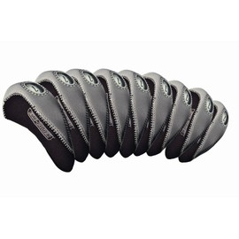 Longridge EZE Golf Iron Covers (Pack of 10) - Silver/Black