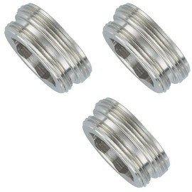 Schläfer 632513 | Pack of 3 M24 x 1 Outer/M22 x 1 Outer - Compatible Neoperl Reduction, (Reducer), Universal Adaptor Metal M22/M24, Receptacle Adapter/Transition Piece for Spouts on Fittings
