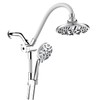 Ana Bath NEW Flexible Dual Shower Head with Handheld Combo