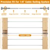 CELYND Invisible Cable Railing Kit - 50 Pack 1/8" T316
