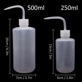 Autdor Squeeze Bottles 2Pcs - 500ML & 250ML Plastic Wash Bottles for Green Soap Cleaning