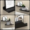 Boswillon Long Floating Shelves, 2 Set Modern Black Wall Shelf