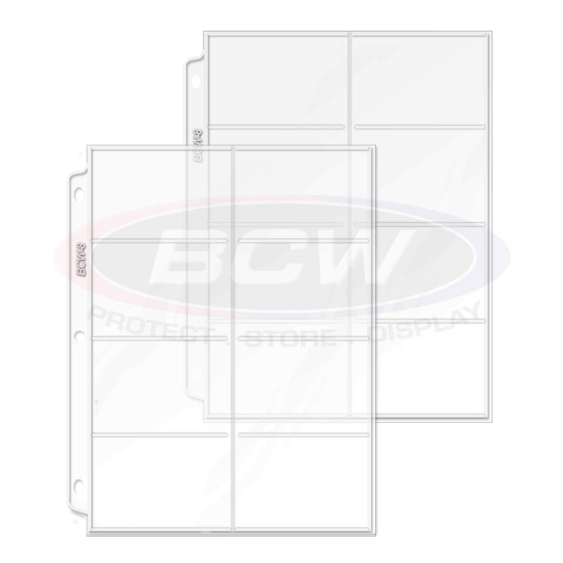 BCW Vinyl 8-Pocket Pages | Holds Eight 2 ⅝" x