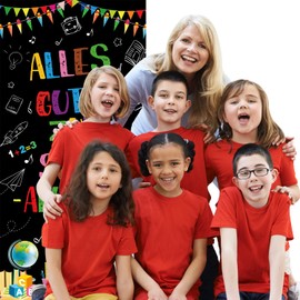 XINDY Alles Gute Zum Schulanfang Banner für Einschulung Deko, Einschulung Banner Schuleinführung Tür Deko Schulanfang Hintergrund Banner Photo Booth Deko Einschulung Mädchen Junge 1. Schultag Deko