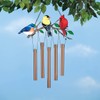 Feathered Friends Wind Chime, Made of Durable 100% Metal, Outdoor
