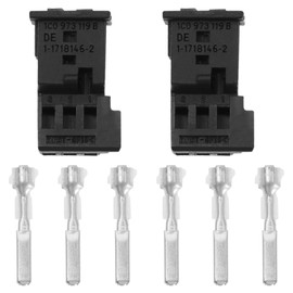 Micro Traders 2PCS 3 Pin Car Wire Harness Connector A0295455528 Waterproof Electrical Connector Plug with Terminals for Automotive Electrical Appliances