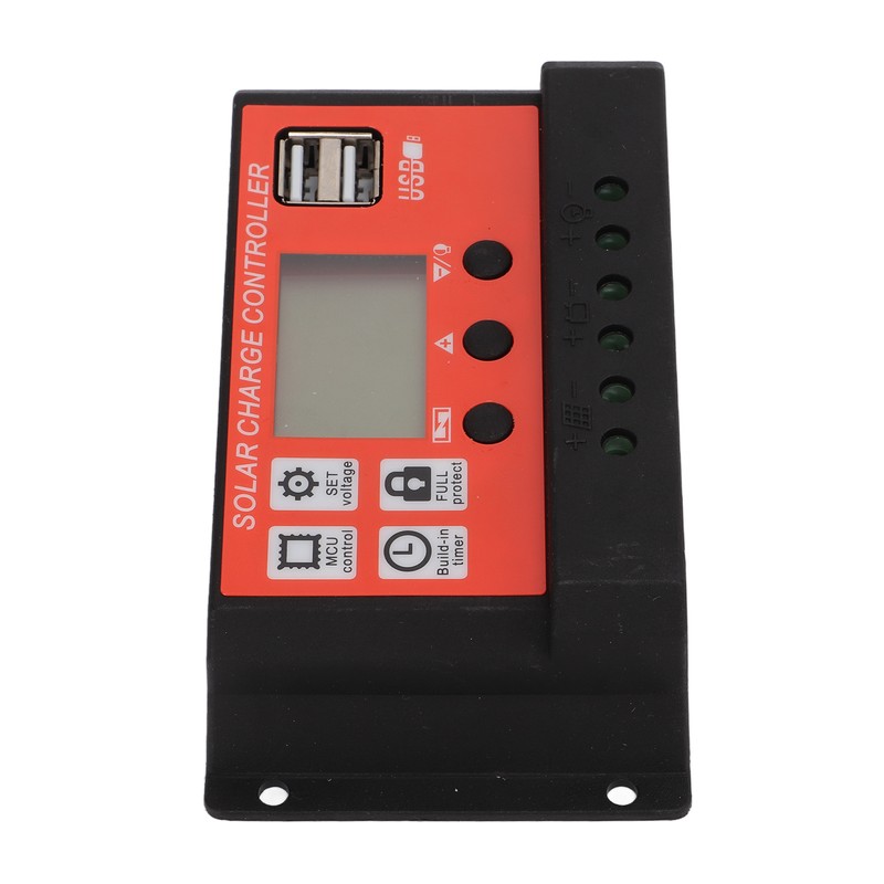 PWM Auto Solar Charge Controller LCD Display Dual USB Solar