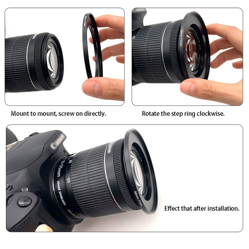 95-77mm Metal Step Ring, 95mm to 77mm Step-down Ring Filtering