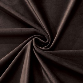 Royal Hotel Bedding Velvet Blackout Curtain Panels Top Grommet Heavyweight, Solid Panels Soft Velvet Window Drapes, Set of 2 Pieces, 84 inches Long Curtains, Chocolate