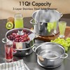 Juice Steamer Extractor, 11 Qt 304 Stainless Steel, Canning Steamer