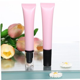 Vaguelly 2pcs Makeup Squeeze Bottles Refillable Cosmetic Tubes with Precision Spouts for Controlled Dispensing for Travel Go Use Stylish Matte Design with Black Ceramic Cap and Pump