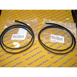 Toyota 4Runner Limited Front Fender Flair Rubber Seal Silver OEM 1996-2002 Set 2