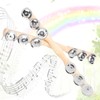 2Pcs Children Percussion Musical Toy Wooden Hand Bell Rattle Shaker