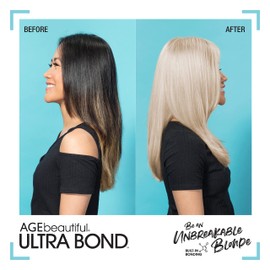 AGE beautiful Permanent Powder Hair Lightener with Ultra Bond Building | Strengthens, Protects & Nourishes | Lifts up to 9+ Levels | For Lightening & Highlights | 1 Oz