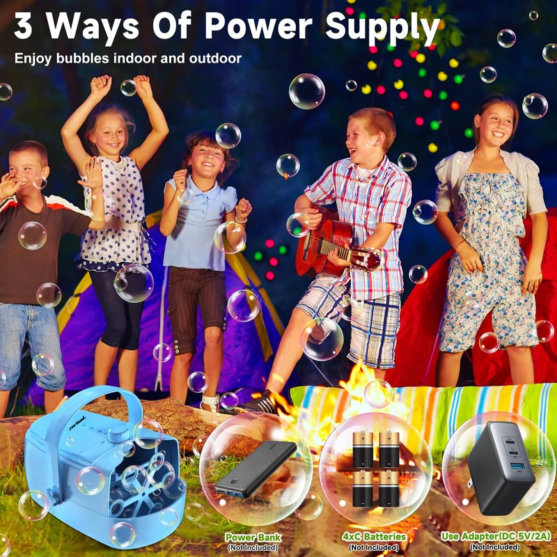 Bubble Machine Automatic Bubble Blower: Durable Bubble Maker 18000+ Big